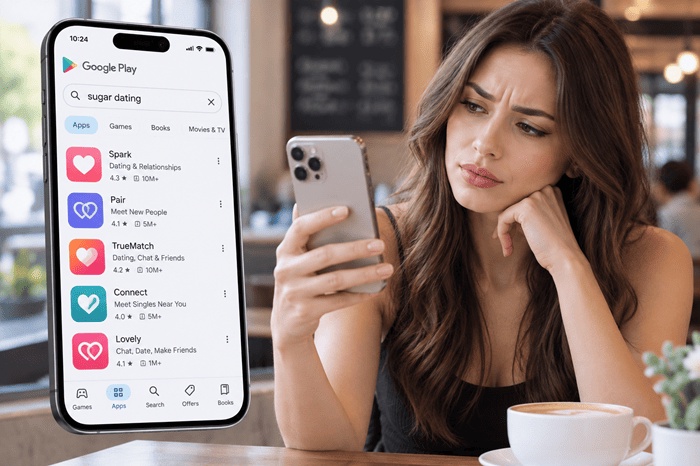 A sugar baby can't find a sugar daddy app on app store